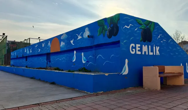 Bursa Gemlik'te bir atıl duvar daha sanatla güzelleşti