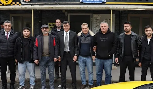Kütahya'da Başkan Kahveci'den taksi duraklarına ziyaret