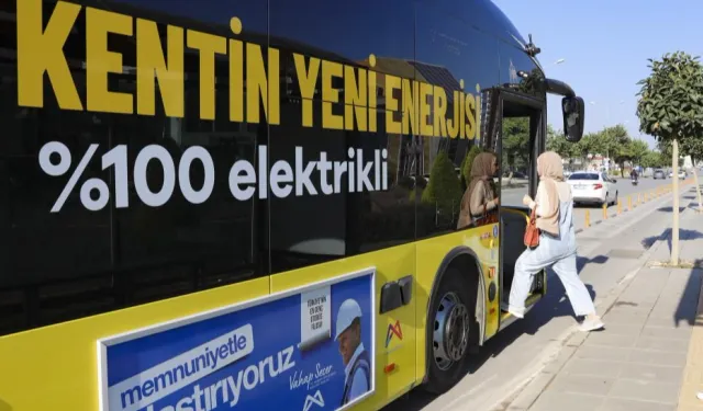 Mersin'de toplu taşımaya elektrikli dokunuş