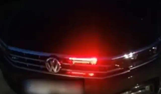 Mudanya'da çakar lambalı araca trafikten men!