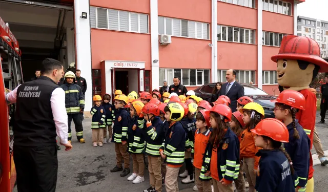Konya 'da 45 bin ilkokul 1'lere itfaiye eğitimi