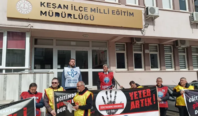 İstanbul'daki öğretmen cinayetine Keşan'dan kitlesel ses