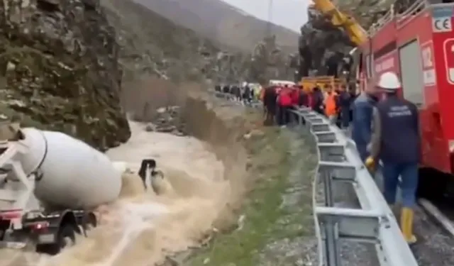 Bitlis Hizan'da beton mikseri kazası