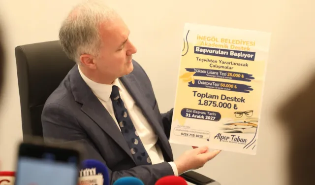 Bursa İnegöl'den 2 milyon TL'lik akademik destek