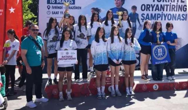 Kütahya Belediyespor U14 Oryantiring'de Türkiye üçüncüsü
