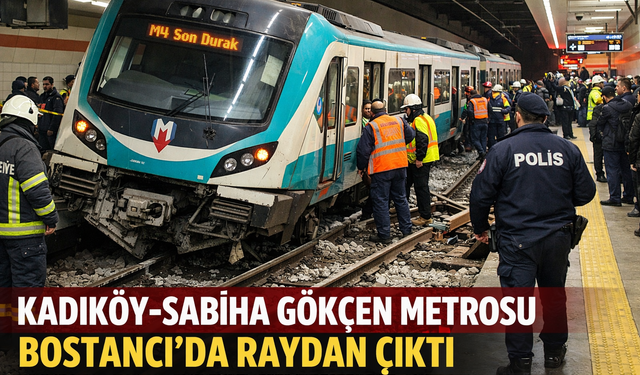 Kadıköy-Sabiha Gökçen Metrosu Bostancı'da Raydan Çıktı