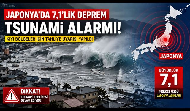Japonya'da 7,1'lik Deprem Sonrası Tsunami Alarmı