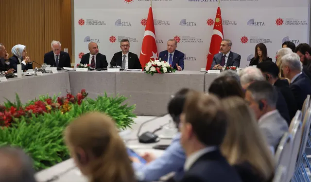 Cumhurbaşkanı Erdoğan, New York'ta ABD'li düşünce kuruluşu temsilcileriyle buluştu