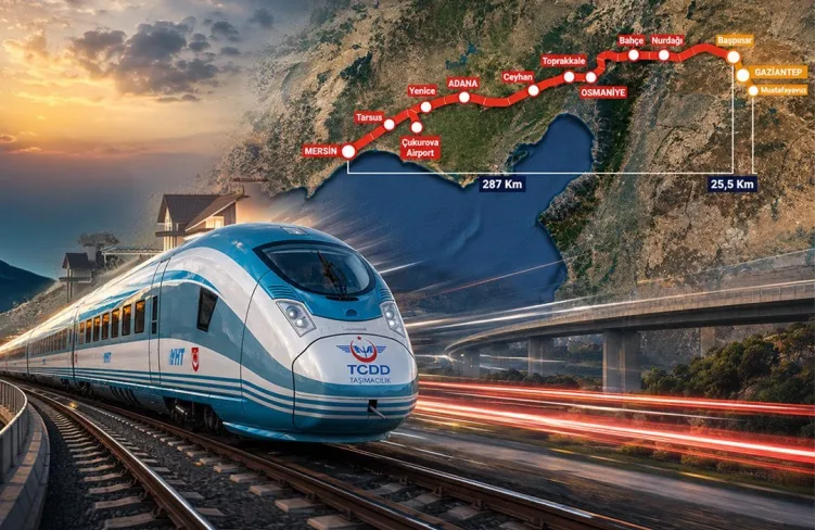 Mersin-Gaziantep YHT Hattı, Türkiye'yi Orta Koridor ve Kalkınma Yolu'na bağlayacak
