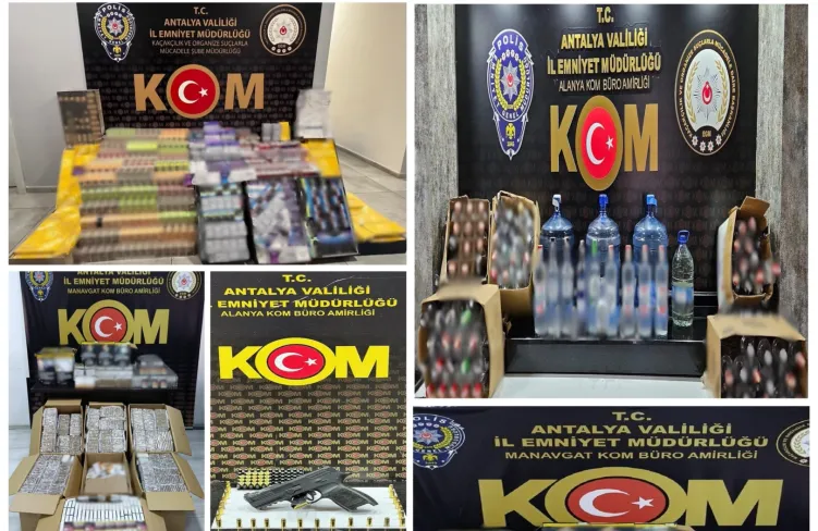 Antalya'da Kaçakçılık Operasyonu: 19 Şüpheliye İşlem