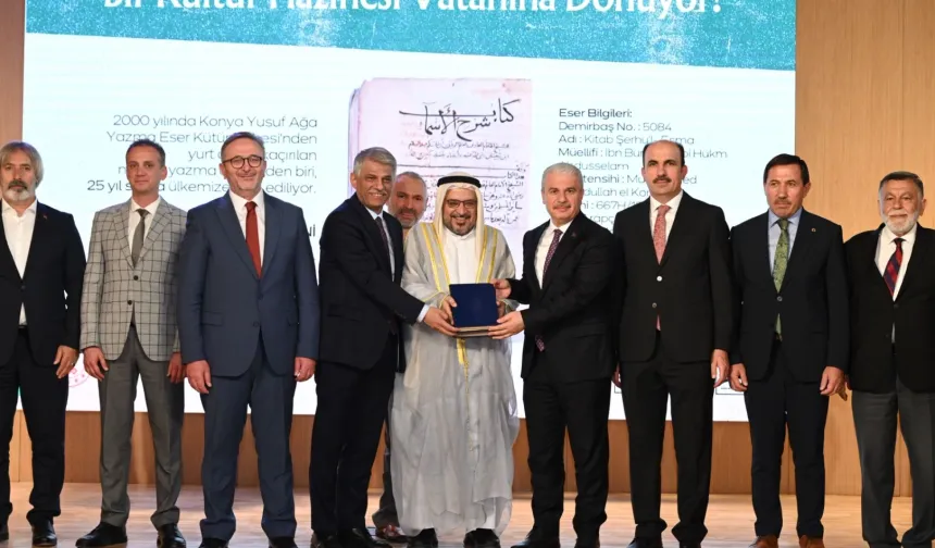 “Kitab Şerhu’l-Esma” yeniden Konya’ya kazandırıldı