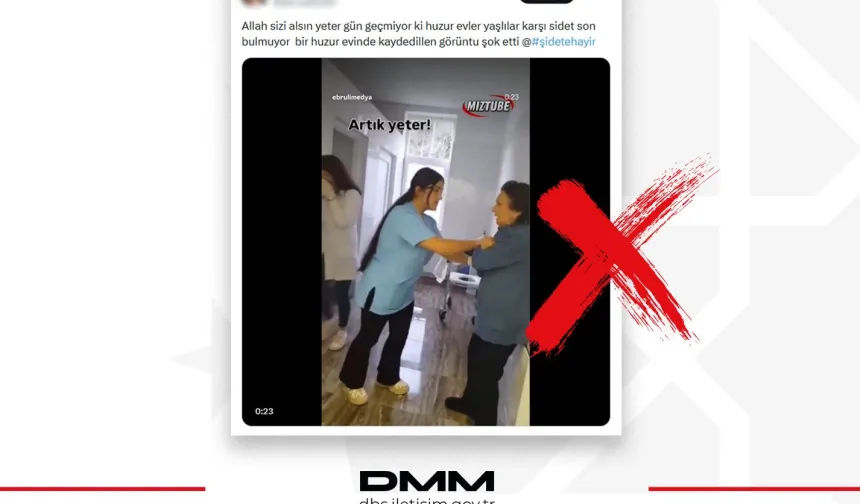 DMM'den huzurevi görüntüleri uyarısı