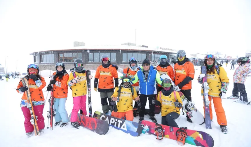 Kayseri Büyükşehir'den kayak okulu hizmeti