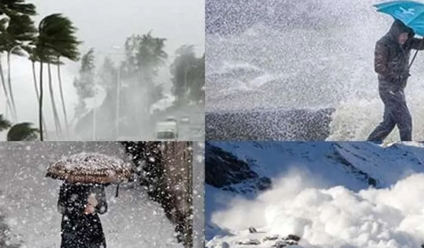 Meteoroloji'den kuvvetli yağış, fırtına ve çığ uyarısı