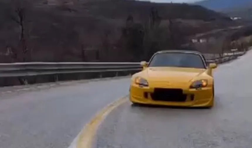 Bursa İnegöl'de drift yapan sürücü sosyal medya paylaşımıyla yakalandı!