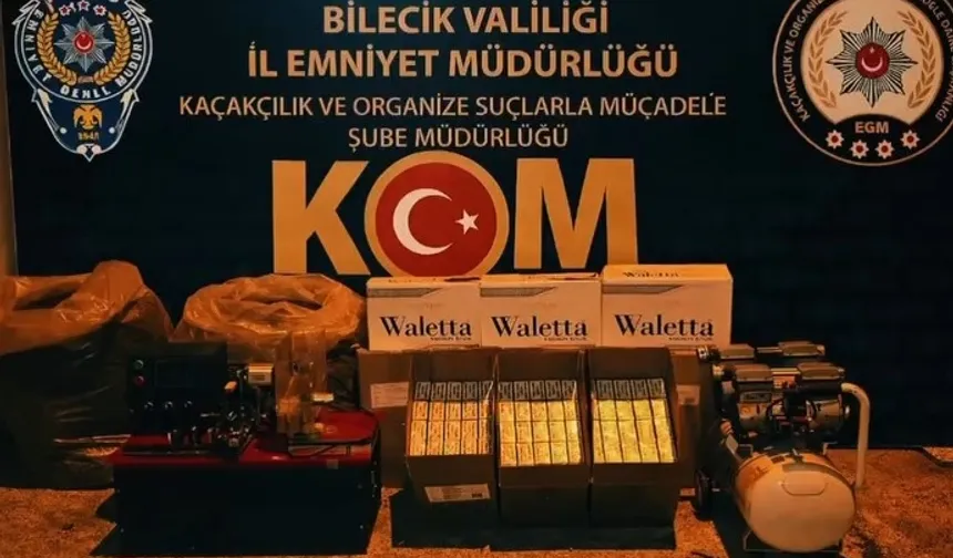 Bilecik'te on binlerce makaron ele geçirildi