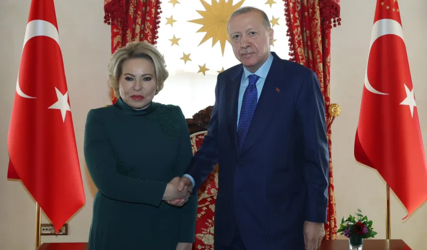 Rusya Federasyon Konseyi Başkanı Matviyenko Dolmabahçe'de