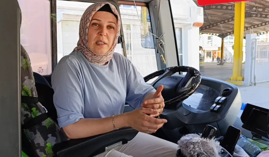 Kadın şoförden örnek davranış