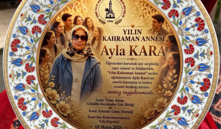 Kahraman öğretmen Ayla Kara'ya 'yılın annesi' ödülü