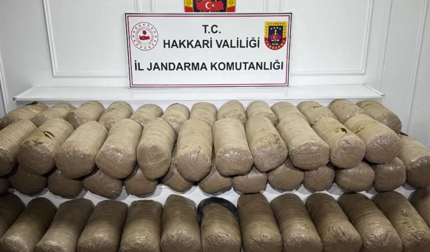Hakkari'de Jandarmadan Büyük Operasyon: 503 Kilogram Esrar Ele Geçirildi