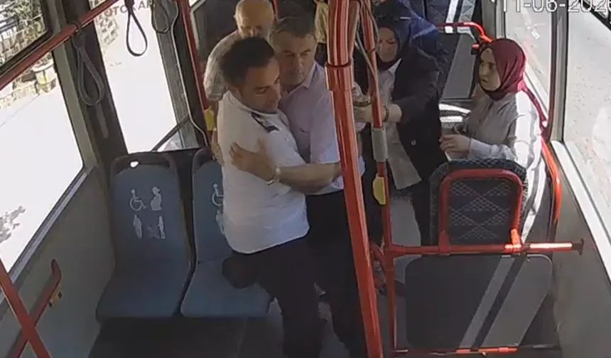 Sakarya Büyükşehir'in otobüsünde bir manevrayla bir hayat kurtuldu