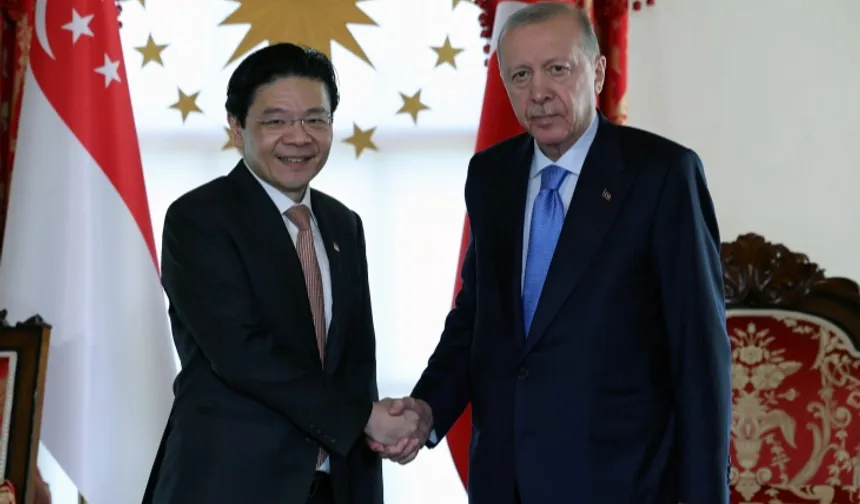 Cumhurbaşkanı Erdoğan, Singapur Başbakanı Lawrence Wong'u Dolmabahçe'de Kabul Etti