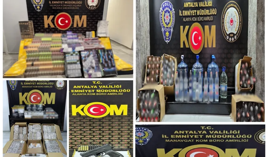 Antalya'da Kaçakçılık Operasyonu: 19 Şüpheliye İşlem