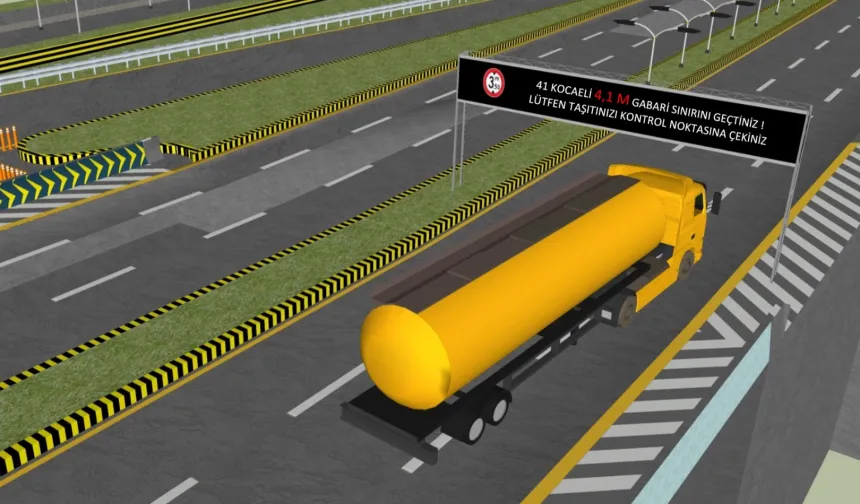 Kocaeli'de Ağır Vasıta Trafiğine Akıllı Gabari Denetimi Başlıyor