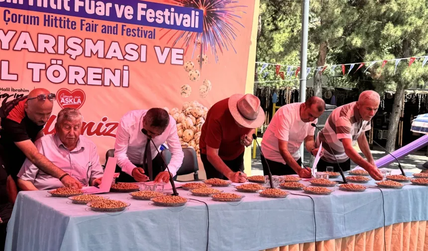 Çorum Hitit Fuarı'nda Leblebi Yarışmasının Kazananları Belli Oldu