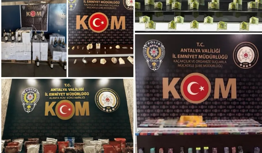 Antalya'da dev operasyon: Silah, sahte para ve tarihi eser