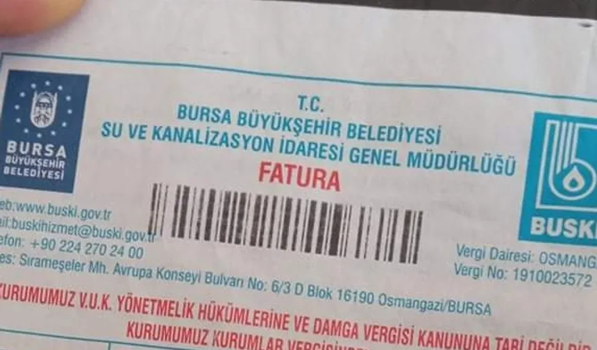 Bursa Belediyesi'nden BUSKİ Su Tarifeleri Güncellemesi Açıklaması