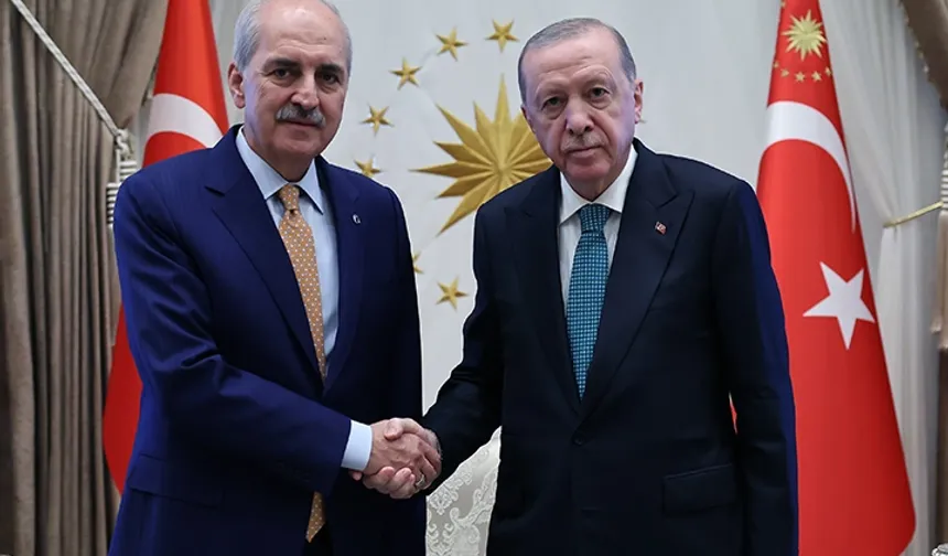 Cumhurbaşkanı Erdoğan, TBMM Başkanı Kurtulmuş'u kabul etti