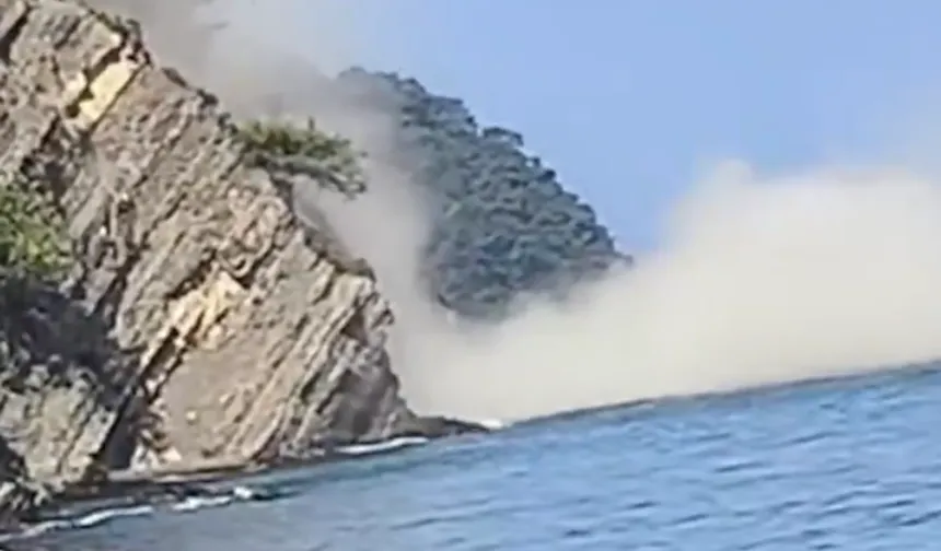 Tirilye Çamlık Tepesi'nde heyelan... Bölgede güvenlik önlemleri alındı