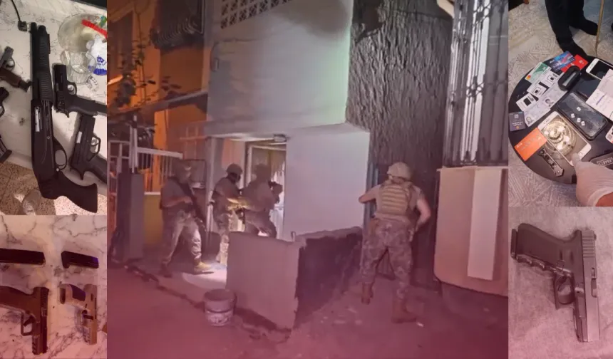 Adana'da 'Şimşekler' suç örgütüne operasyon: 64 şüpheli gözaltında