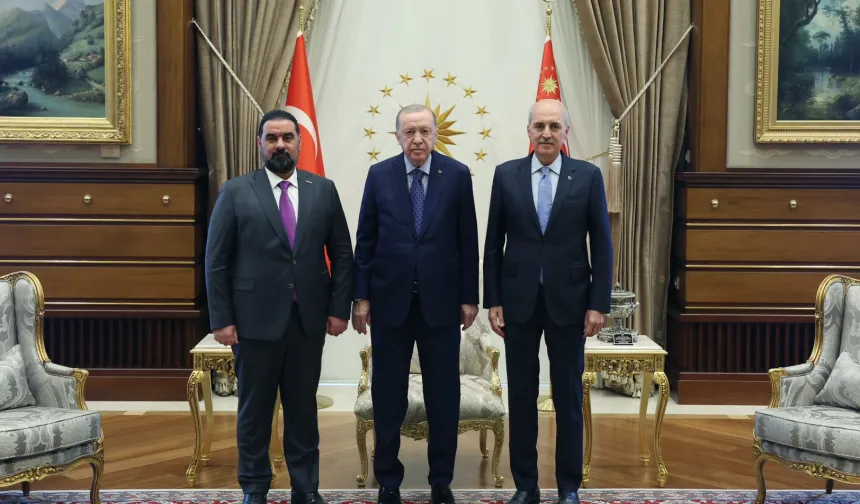 Cumhurbaşkanı Erdoğan, Irak Temsilciler Meclisi Başkanı Halbusi'yi kabul etti