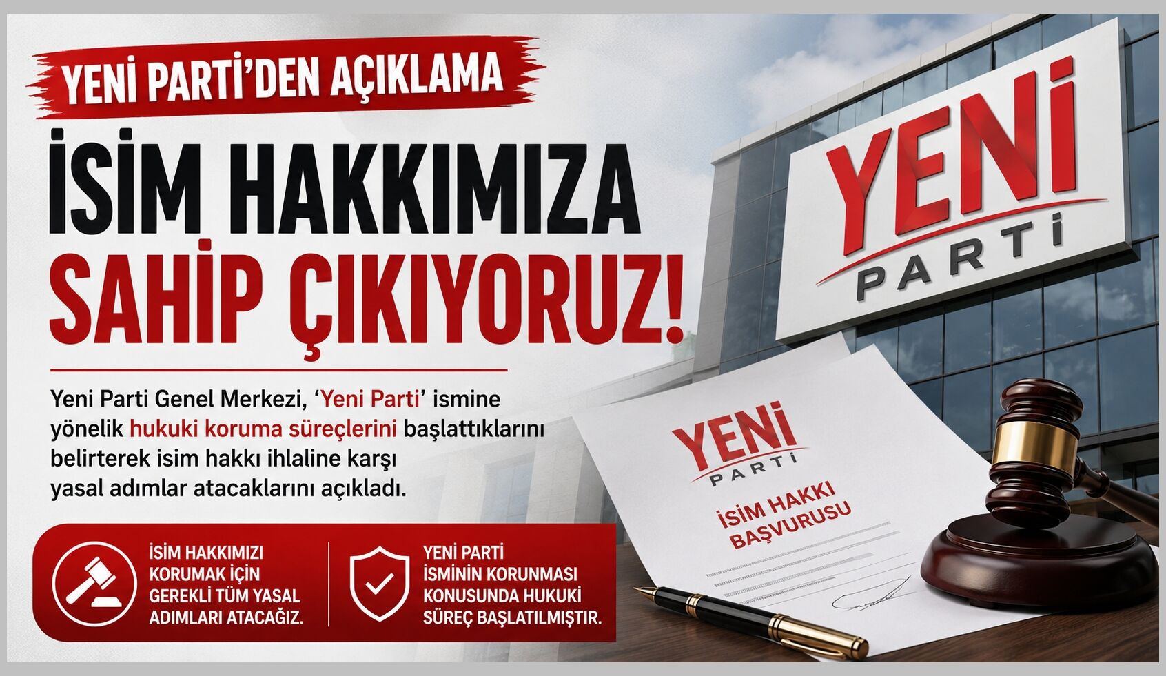 Yeni Parti isim tartışması! Hukuki süreci başlatıyoruz
