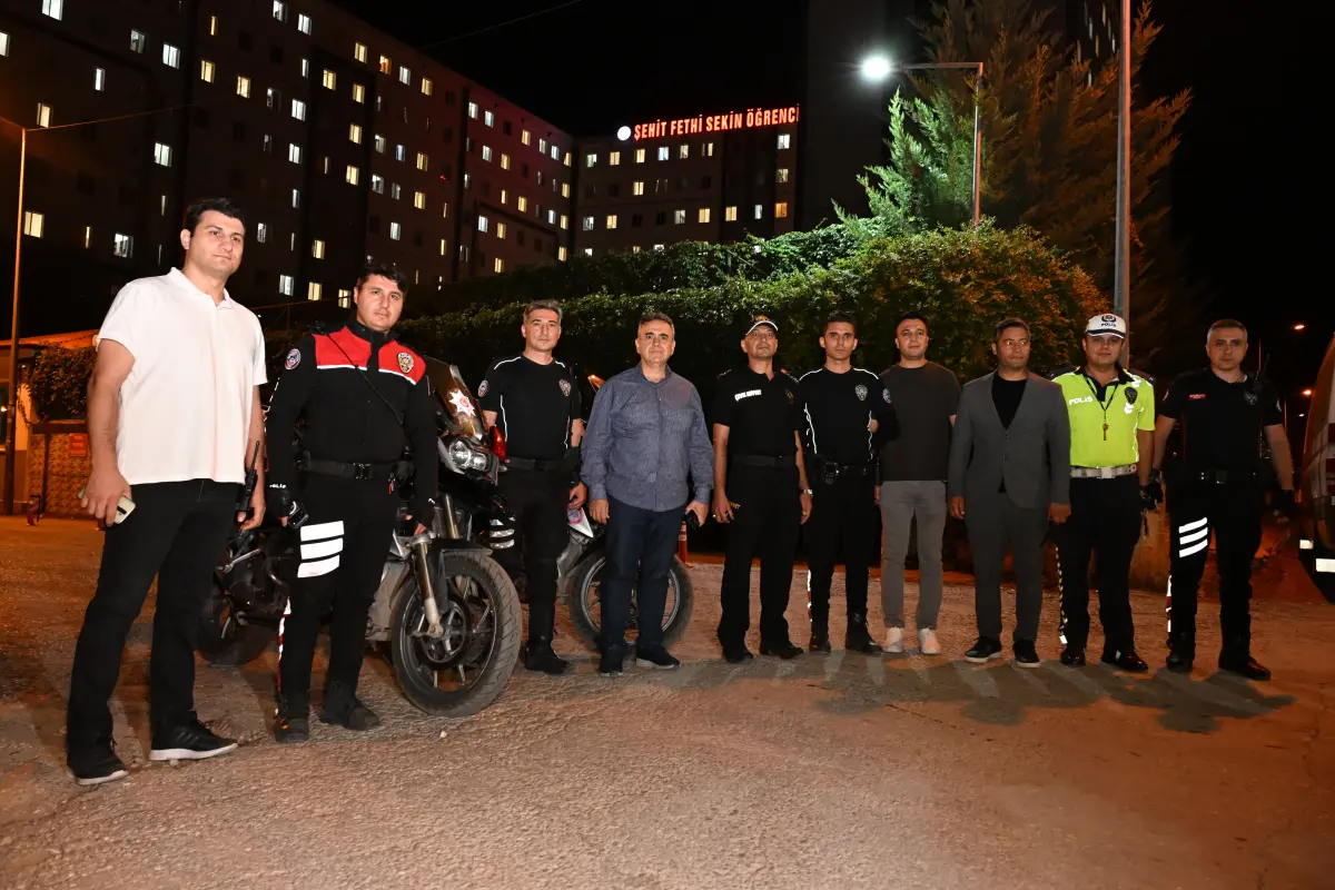 Elazığ'da üniversite ve öğrenci yurtları çevresinde güvenlik uygulaması
