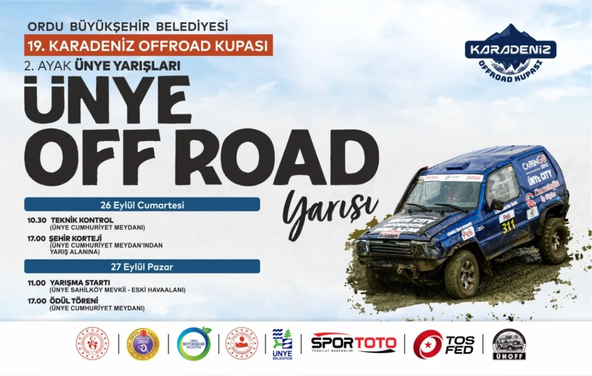 Off Road tutkunları Ünye'de buluşacak